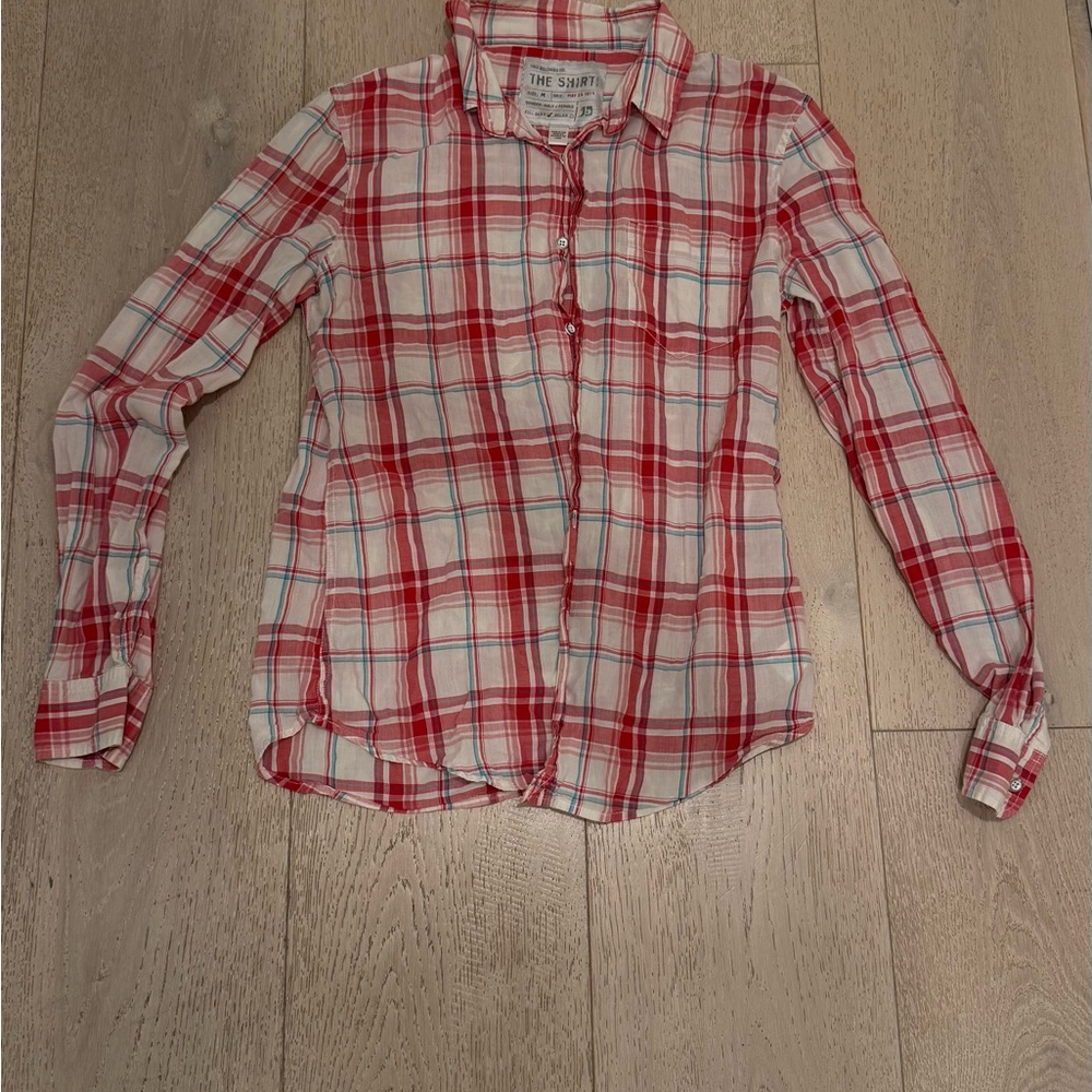 Joe's Jeans Red and White Plaid Men's Casual Shirt